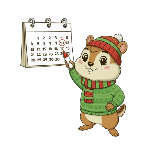 Маскот с календарём